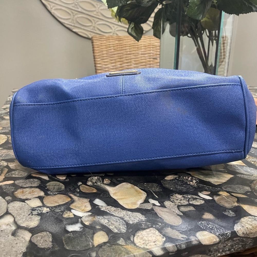 Liz Claiborne Royal Blue and Gold Shoulder tote Bag luxury vintage stylish purse - Picture 5 of 8